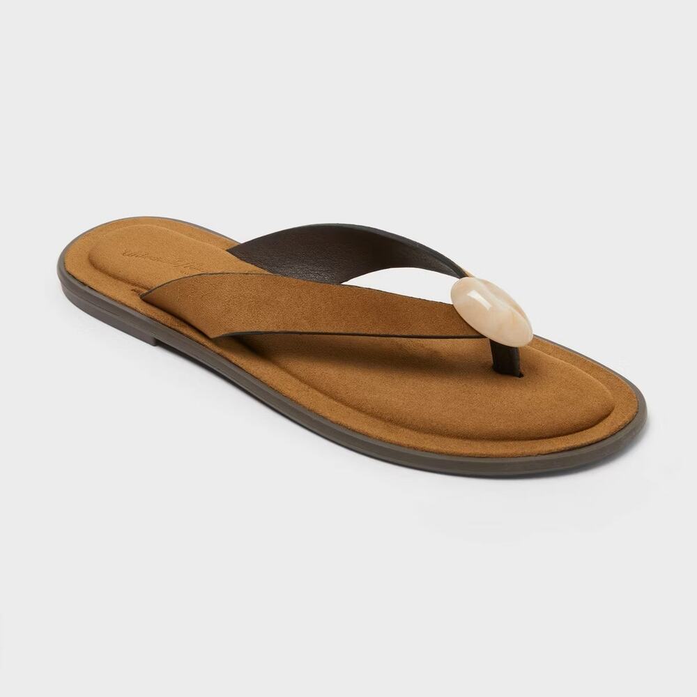 Livia Sandals with Memory Foam Insole - Universal Thread - Cognac - Women's 6.5